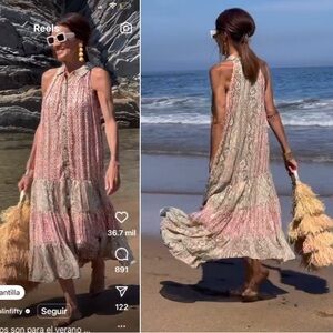 Zara Combination Belted Dress Size S